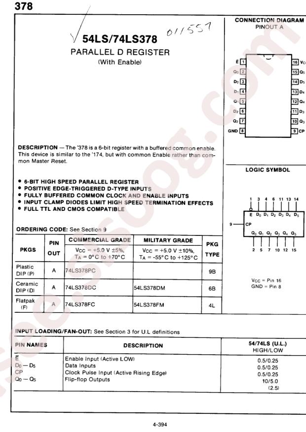 TI 74LS378PC