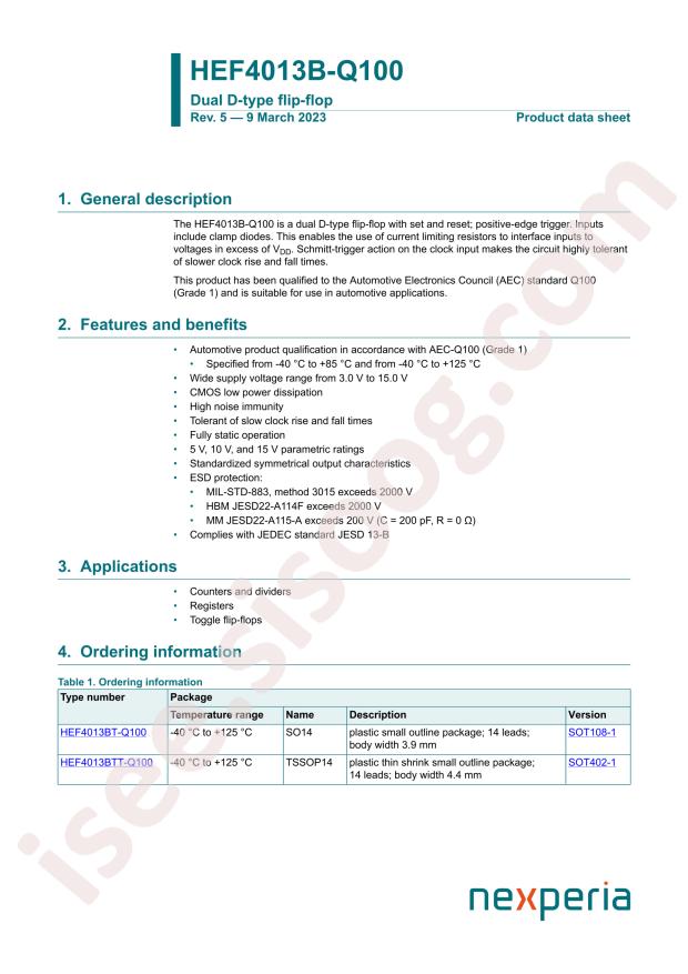 Nexperia HEF4013BT-Q100118