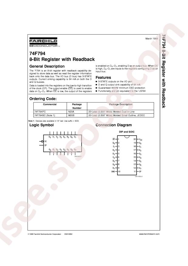 onsemi 74F794SC