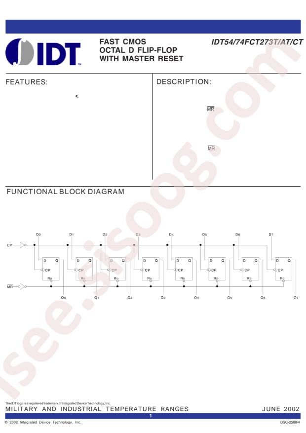 RENESAS IDT74FCT273TQ