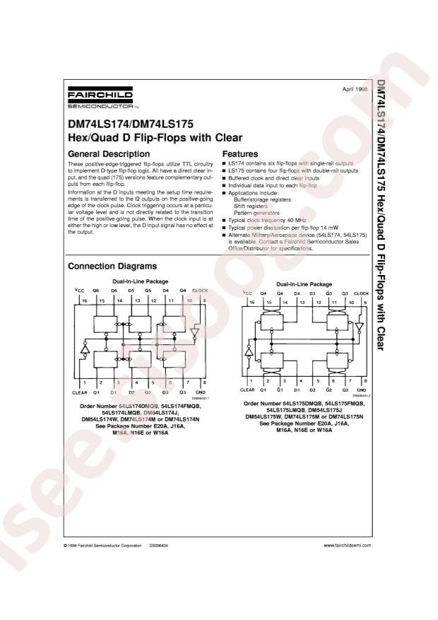 onsemi DM74LS175SJ
