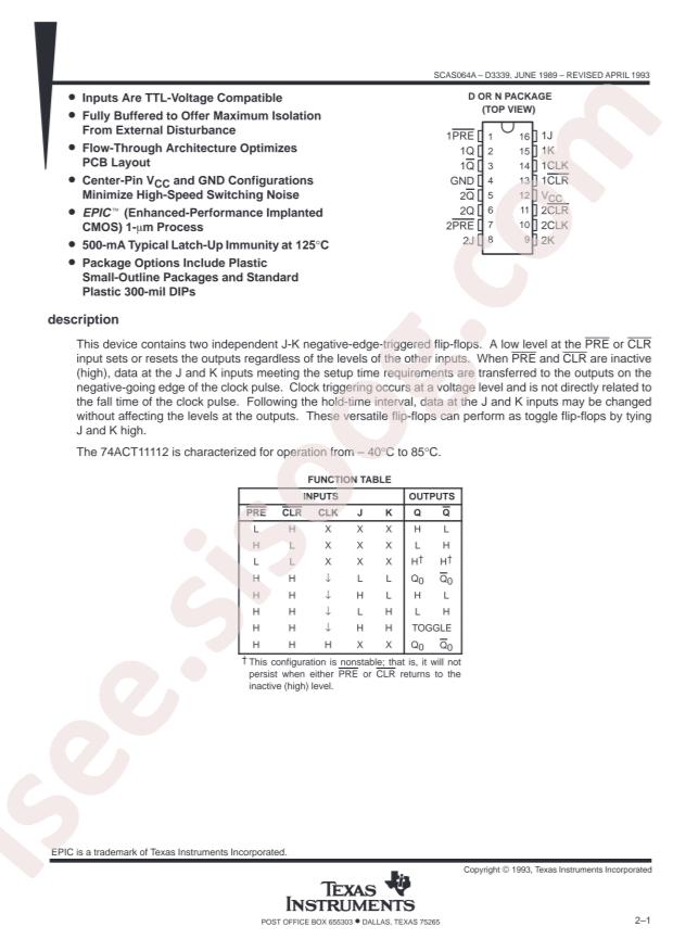 TI 74ACT11112D
