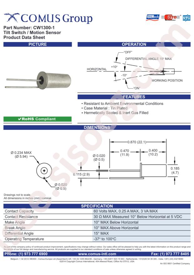 Comus International CW1300-1