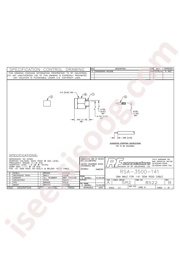 RF Industries RSA-3500-141