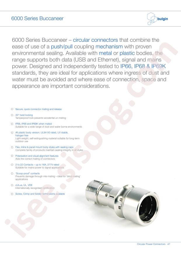 Bulgin PXP6012/16P/CR