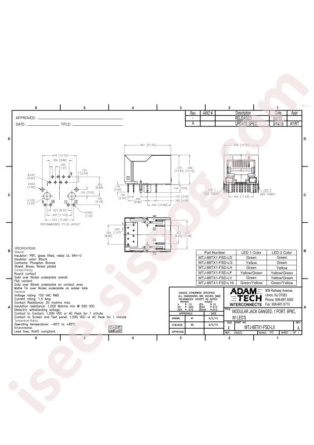 ADAM TECH MTJ-88TX1-FSD-LV