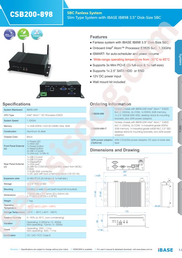 iBASE Technology CSB200-898-IT