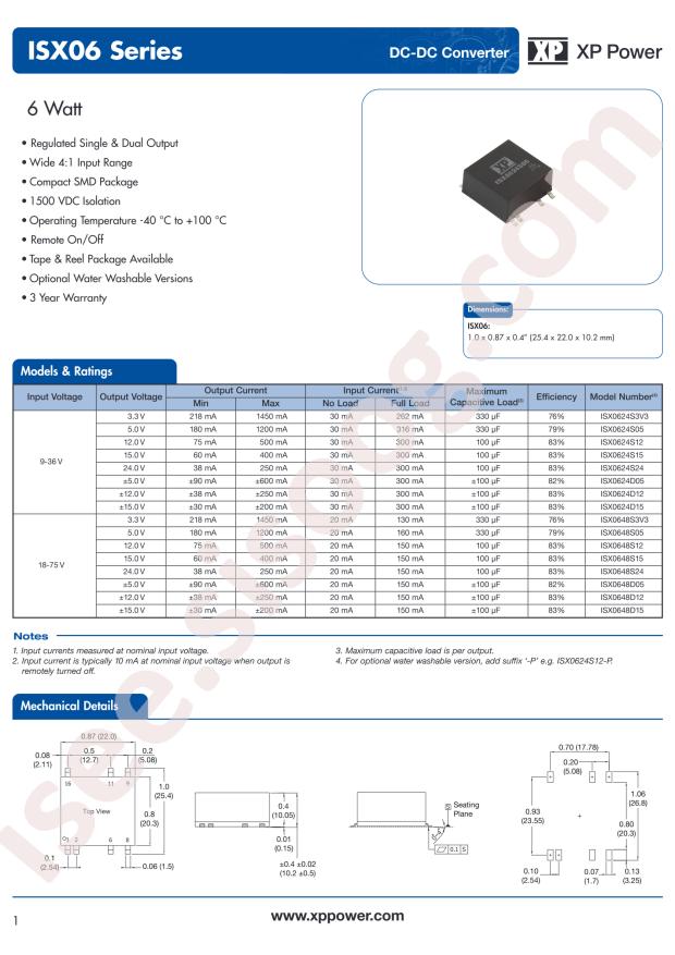 XP Power ISX0624S12