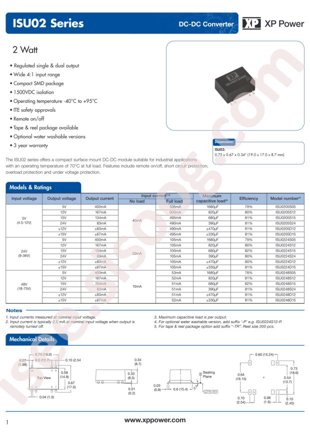 XP Power ISU0205S15