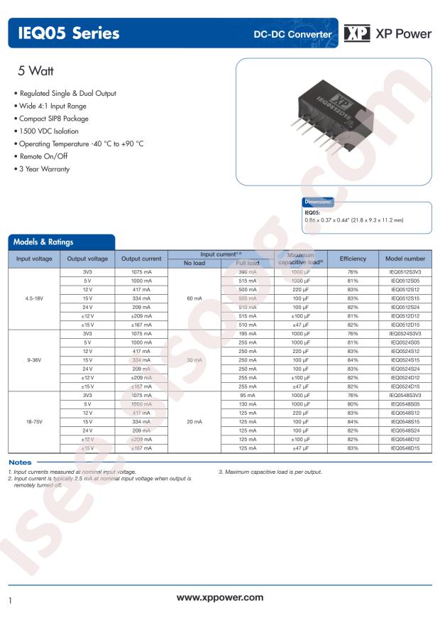 XP Power IEQ0548S05