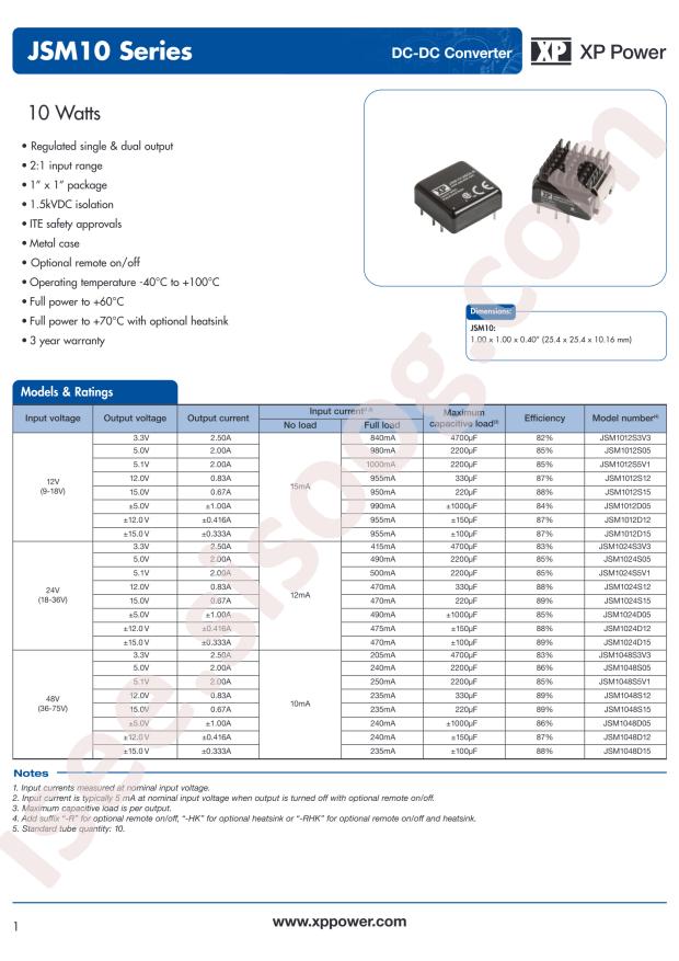 XP Power JSM1048D12