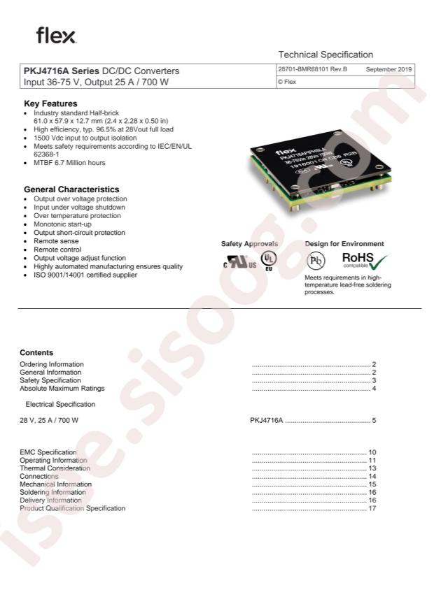 Flex Power Modules PKJ4716APIHS