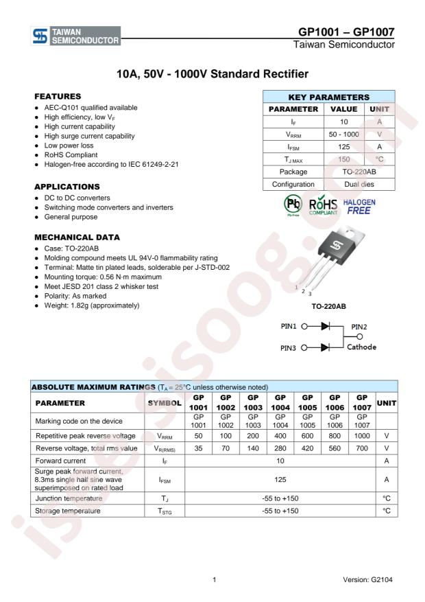 Taiwan Semiconductor GP1007H