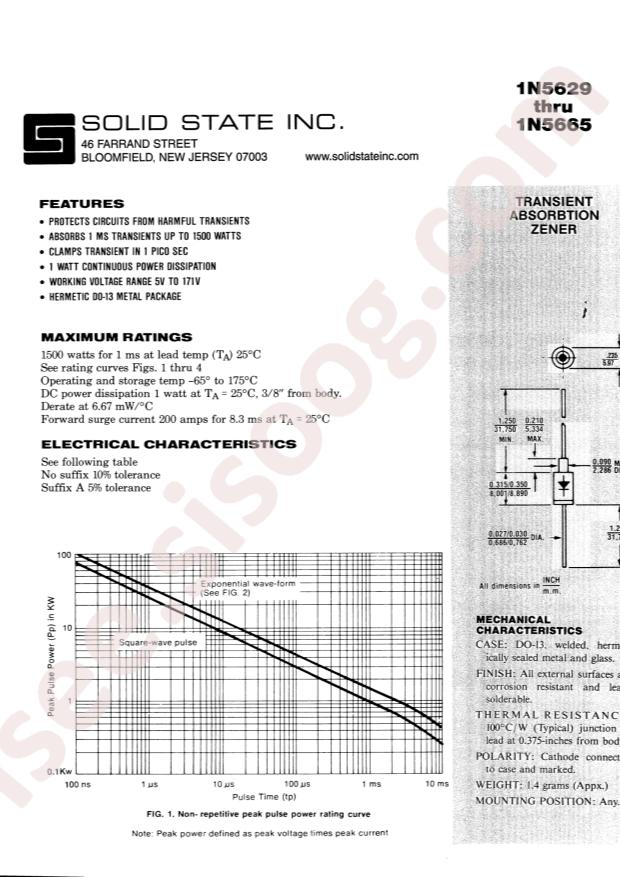 Solid State System 1N5638A