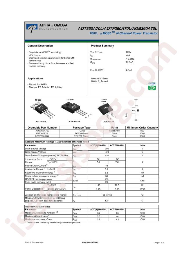 AOS AOTF360A70L