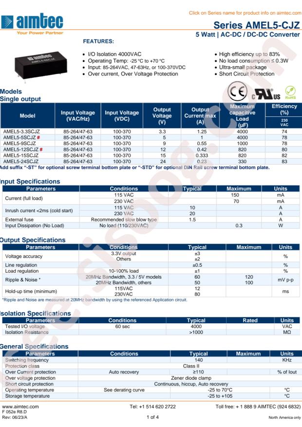 Aimtec AMEL5-9SCJZ