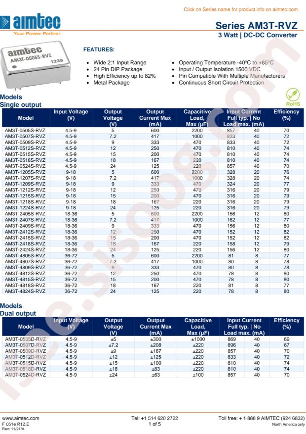 Aimtec AM3T-1207S-RVZ