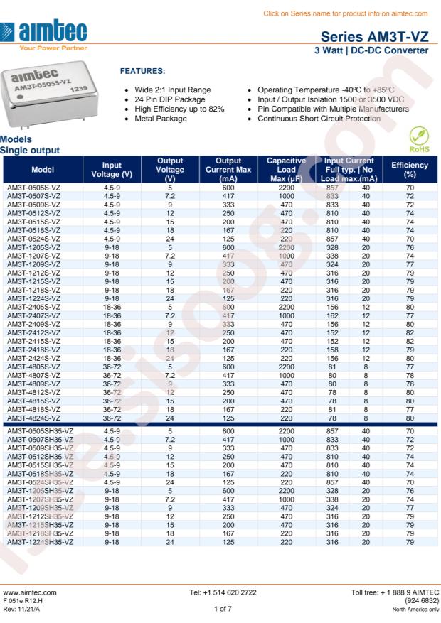 Aimtec AM3T-0507DH35-VZ