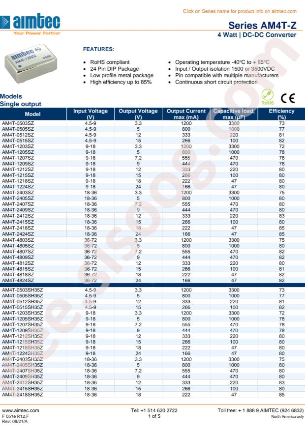 Aimtec AM4T-4818SZ