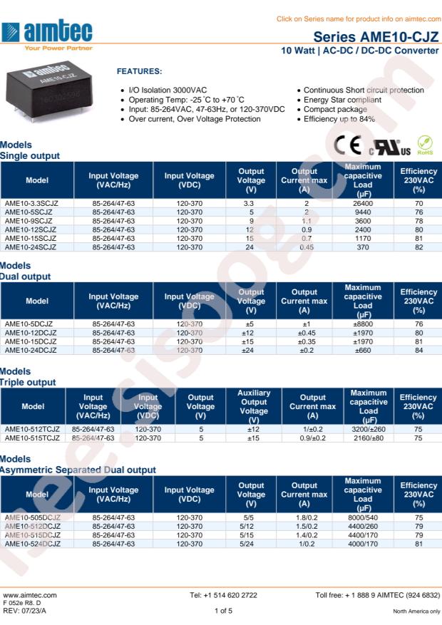 Aimtec AME10-24DCJZ