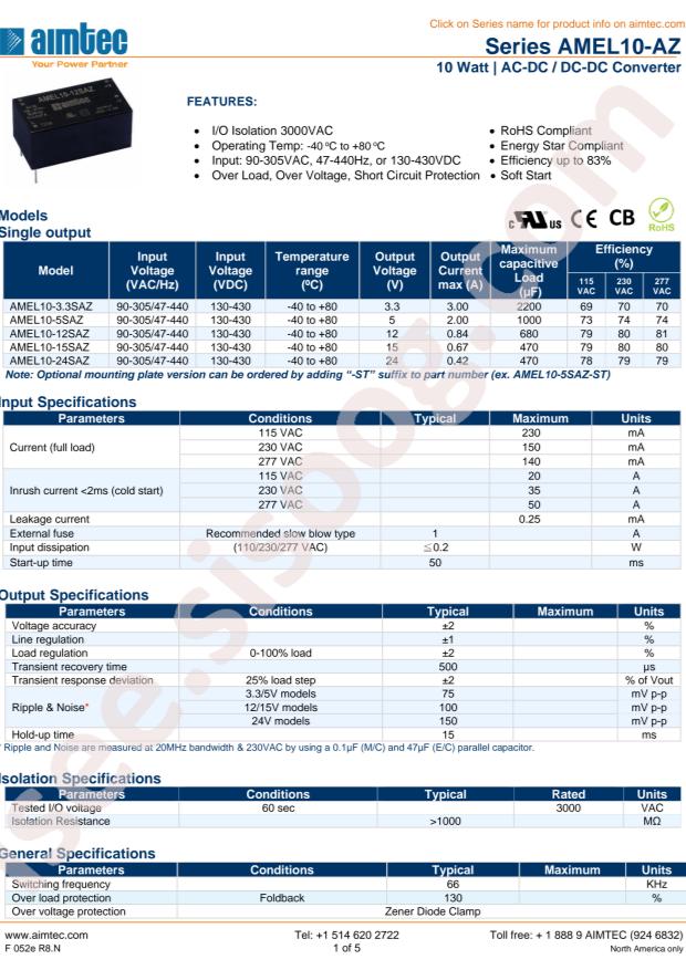 Aimtec AMEL10-24SAZ