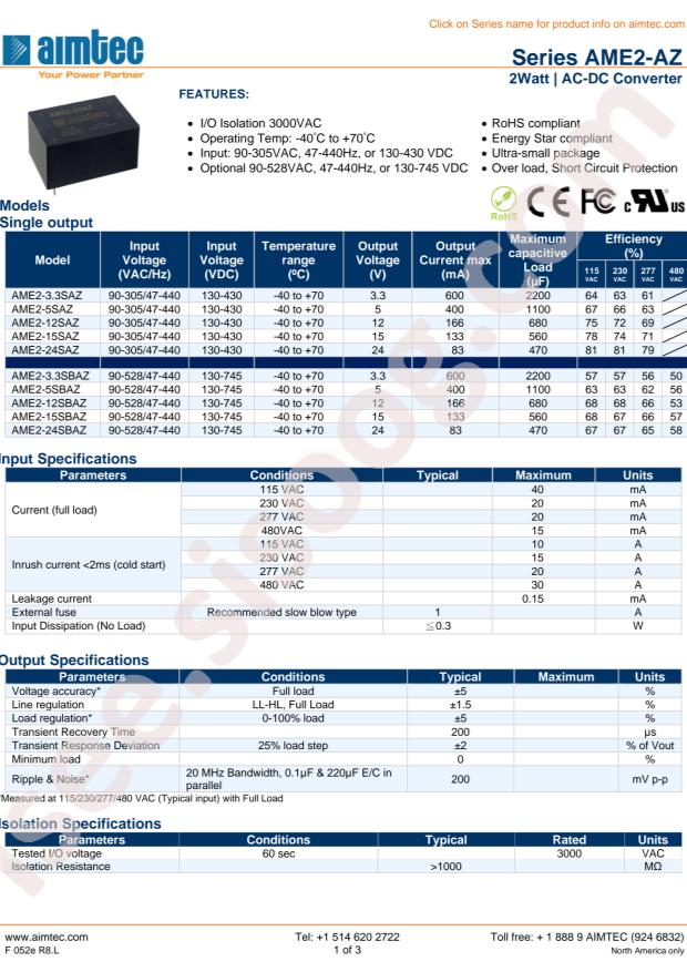 Aimtec AME2-12SAZ