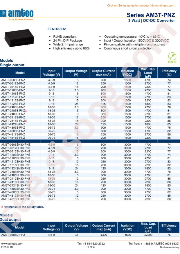 Aimtec AM3T-2405SH30-PNZ