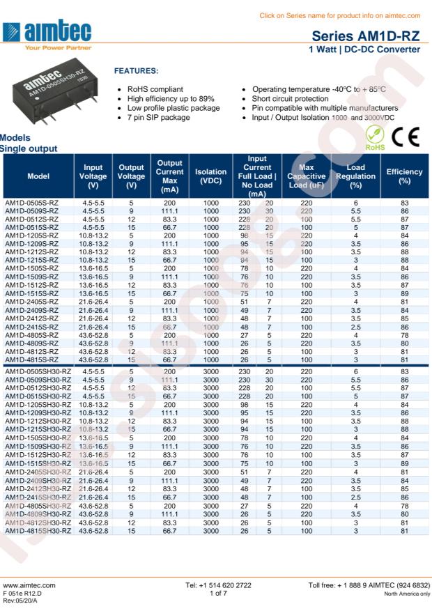 Aimtec AM1D-4815DH30-RZ