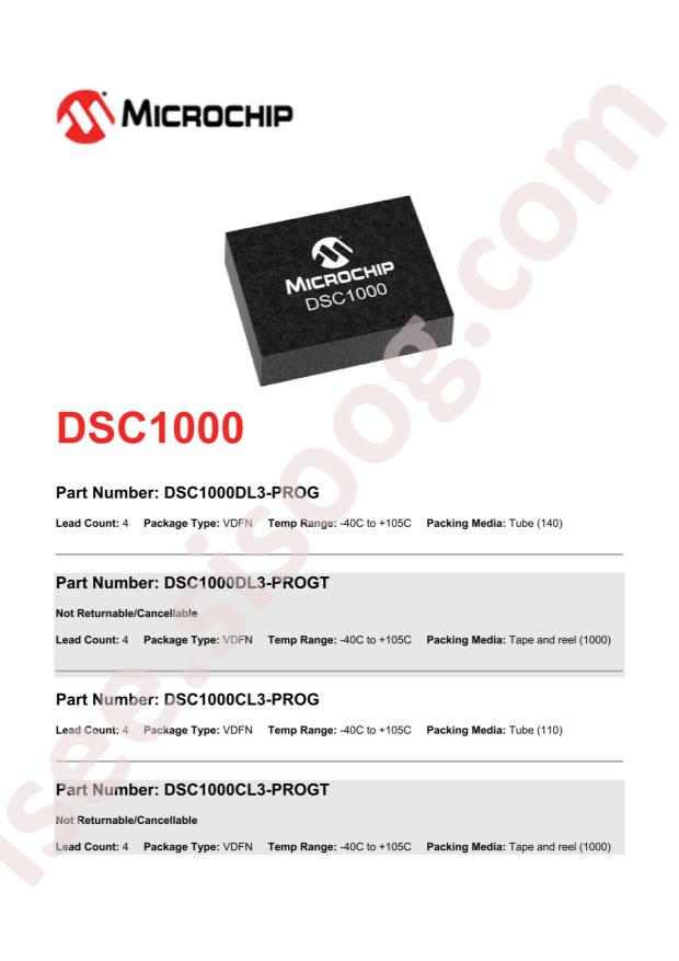 MICROCHIP DSC1000CL5-PROGT