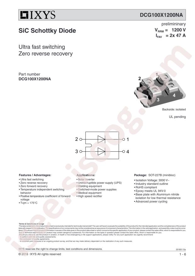 Littelfuse DCG100X1200NA