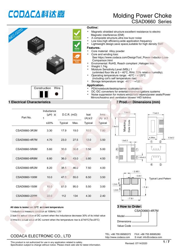 CODACA CSAD0660-100M
