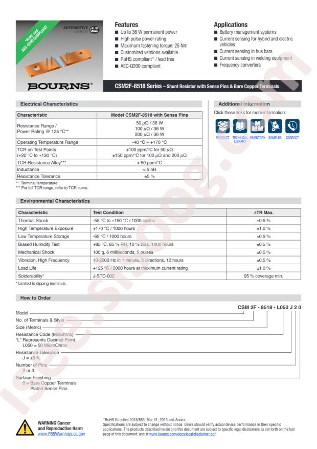 BOURNS CSM2F-8518-L200J30