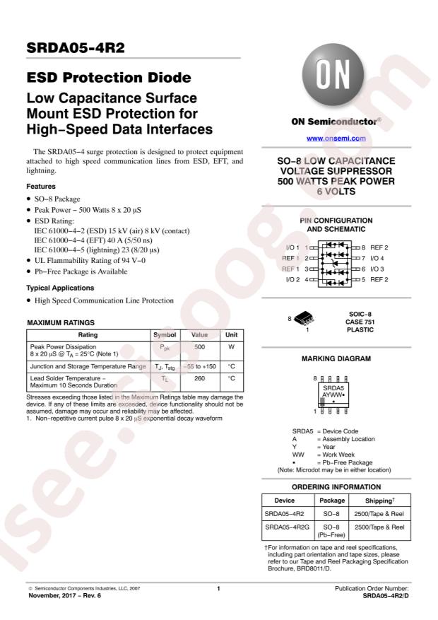 onsemi SRDA05-4R2G