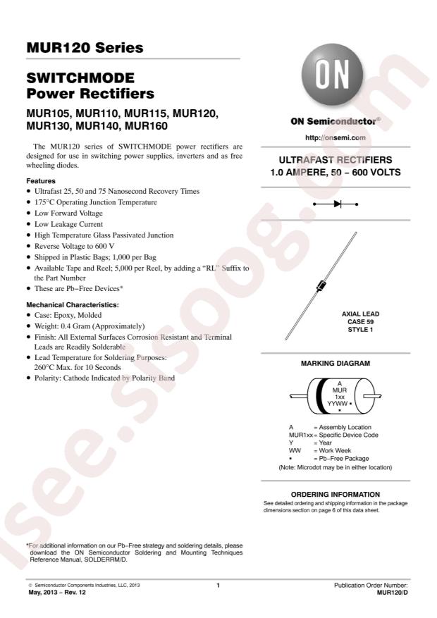 onsemi MUR140RLG