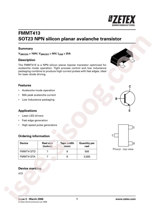 DIODES FMMT413TD
