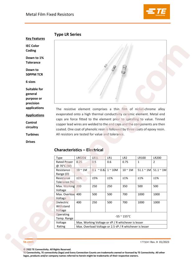 TE Connectivity LR2F3K3