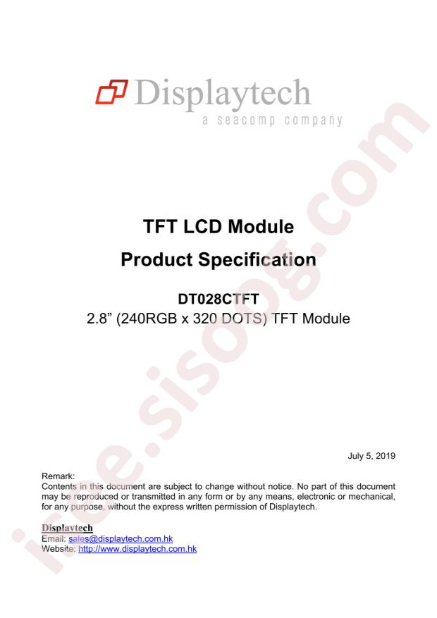 Displaytech DT028CTFT-PTS2