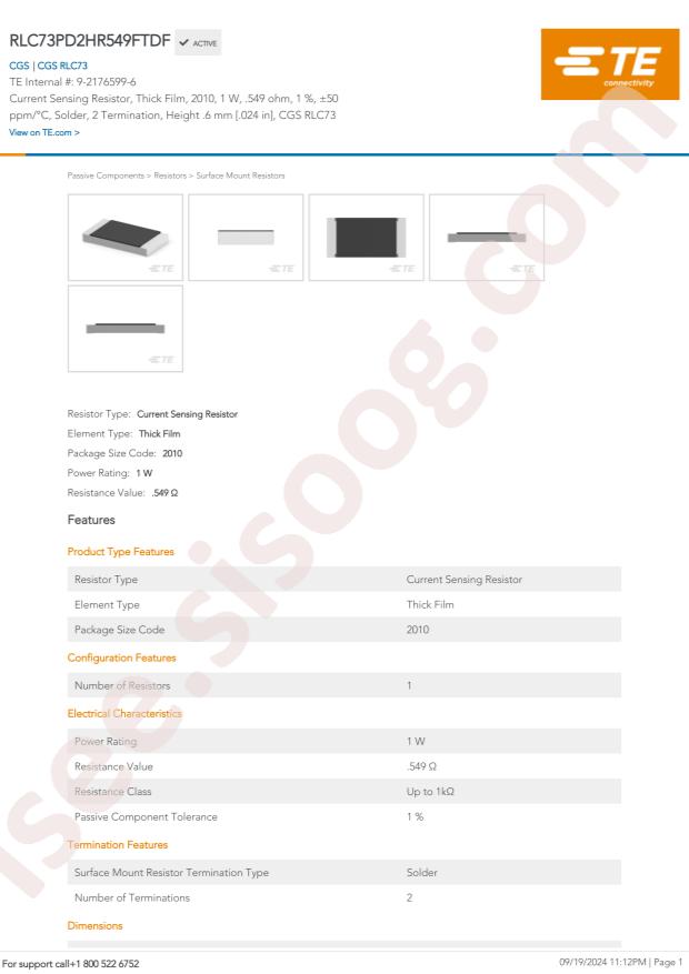 TE Connectivity RLC73PD2ER953FTDF