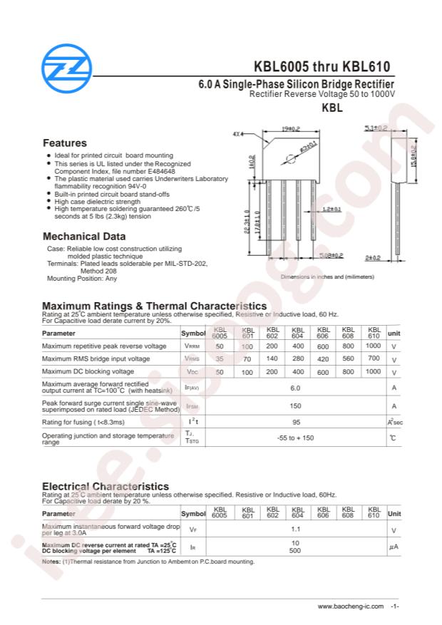 baocheng KBL608