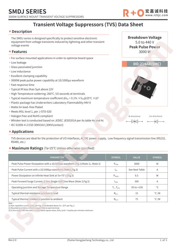 R+O SMDJ48CA