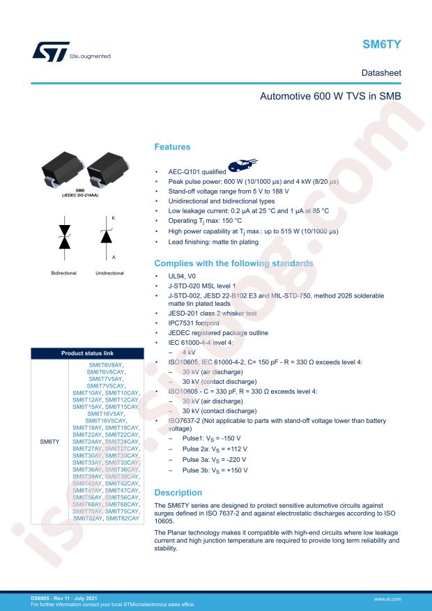 ST SM6T36CAY