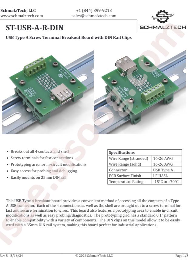 Schmalz ST-USB-A-R-DIN