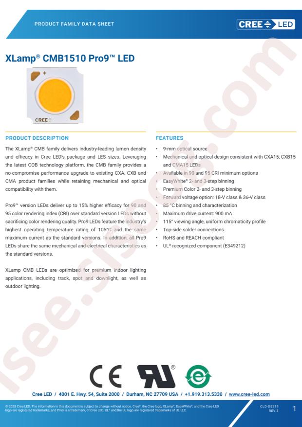 CREE LED CMB1510-R108-00PF0U0A50G