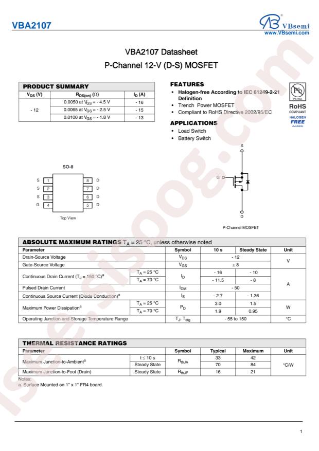 VBsemi Elec VBA2107