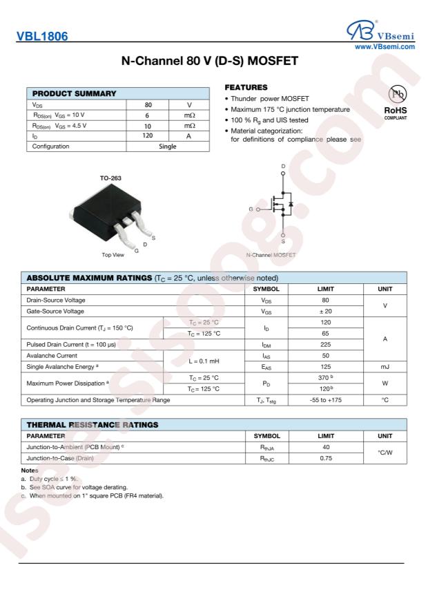 VBsemi Elec VBL1806