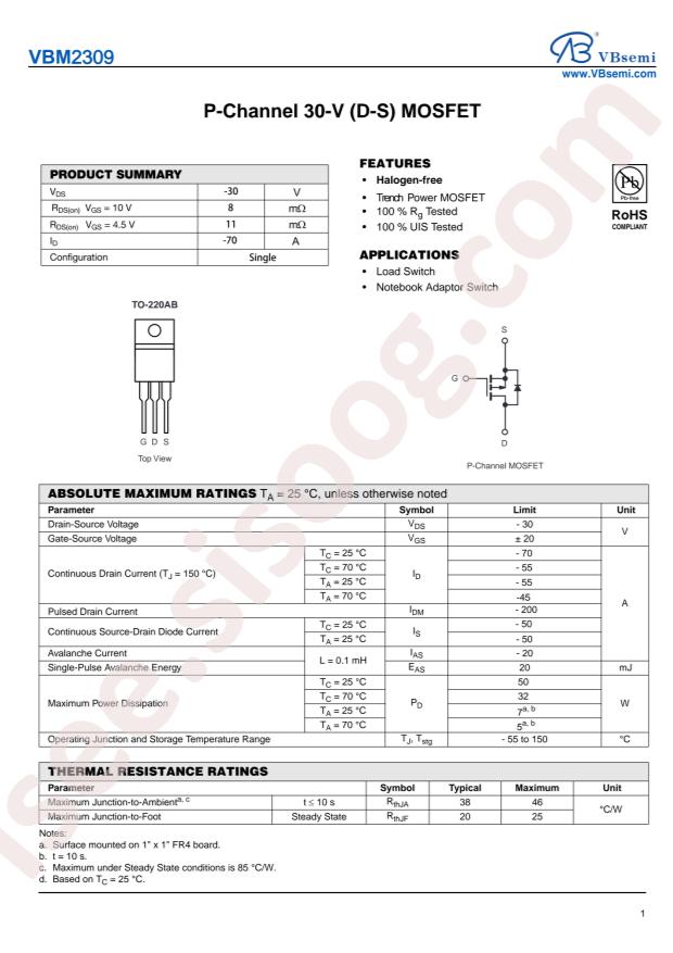 VBsemi Elec VBM2309