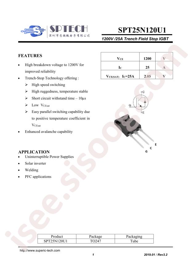 SPTECH SPT25N120U1