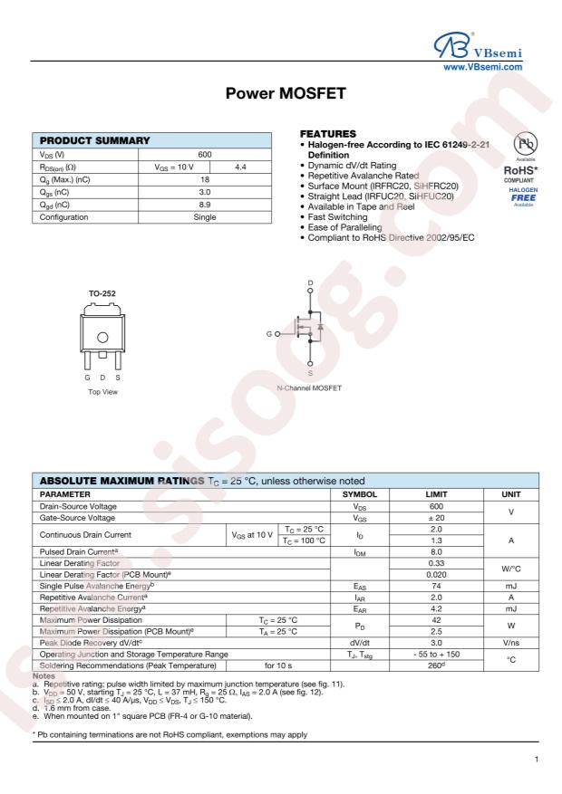 VBsemi Elec VBE16R02