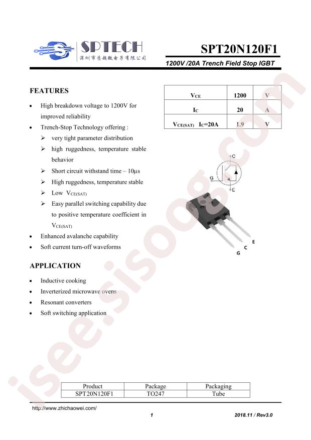 SPTECH SPT20N120F1
