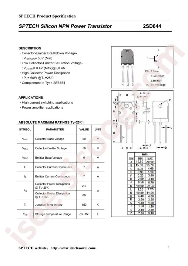 SPTECH 2SD844